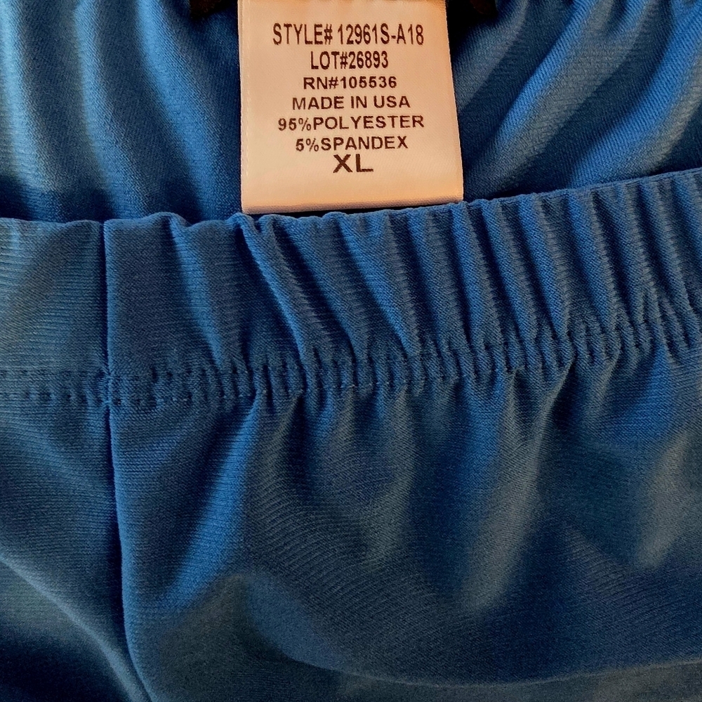 📣 Slinky Brand Set Tunic 💙 Blouse Cold Shoulder Elastic Pants👖 XL NWOT 😍 🆕 - Picture 9 of 9